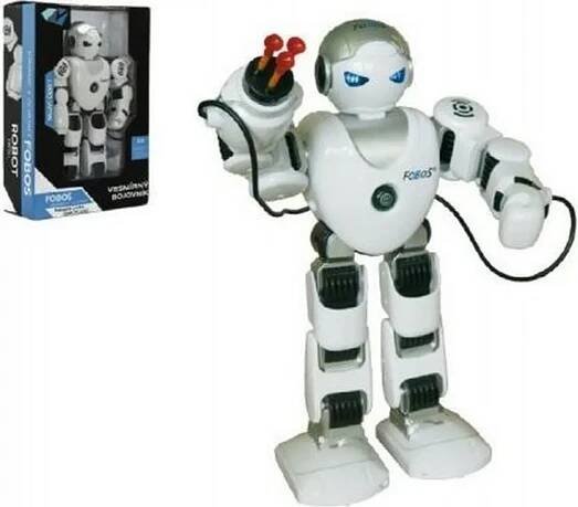 Robot RC FOBOS Bojovník chodící plast 40cm na baterie a USB připojení