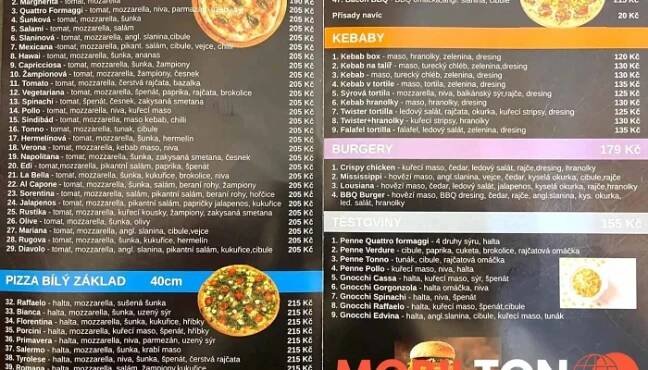 Pizza Raffaelo -  Menu - Komenského 144