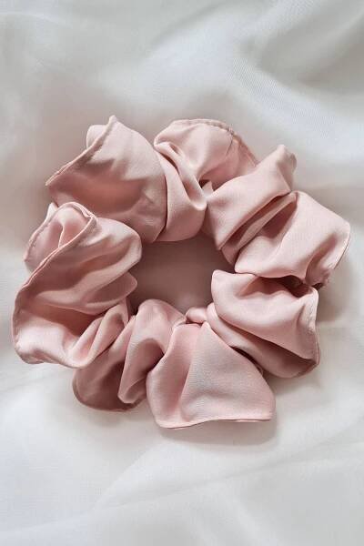 Hedvábná gumička Scrunchie- starorůžová - Ozdob svatbu