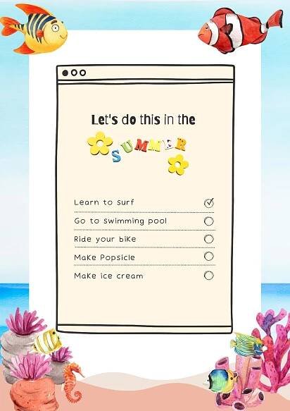 Summer Bucket List 
