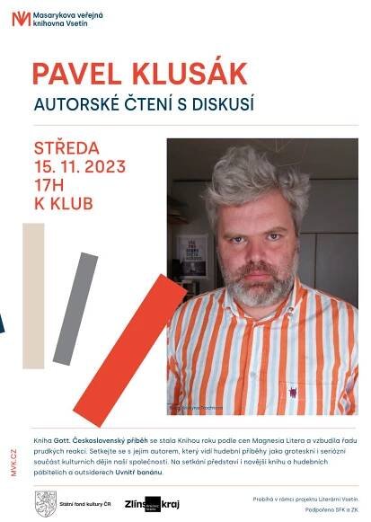 Pavel Klusák – Autorské čtení s diskusí – Masarykova veřejná knihovna Vsetín