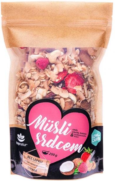 Topnatur Müsli srdcem Low Carb Mix 250 g