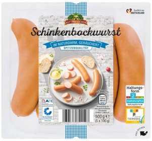 GUT DREI EICHEN Schinkenbockwurst 500 g