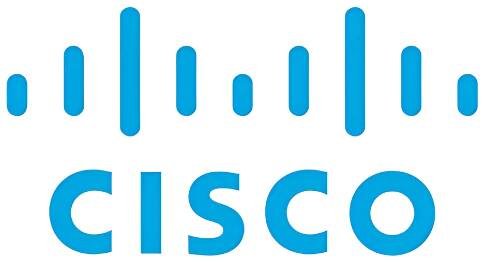 A white cisco logo on a black background