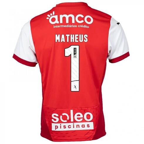 Pánské Matheus #1 Červená Bílá Domů Hráčské Dresy 2024/25 Dres