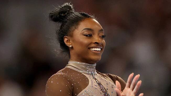 Simone Biles’s Latest Competition Makeup Stayed Flawless Through Every Flip — See Photos