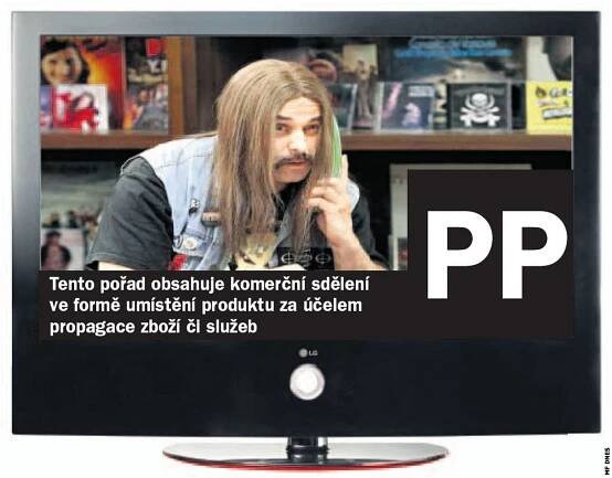 Skrytou reklamu označí piktogram PP, s vysvětlením zabere třetinu obrazovky