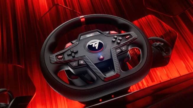 The Thrustmaster T248R is a mid-range PS5 racing wheel designed 'with all types of drivers in mind'
