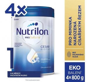 4x NUTRILON Profutura CESARBIOTIK 1 počáte�ční mléko 800 g