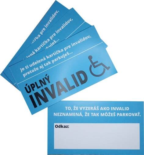 Kartičky úplný invalid