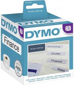 Dymo LabelWriter ORIGINAL Hängeablageetiketten 12x50mm, 1 Rolle mit 220 Etiketten