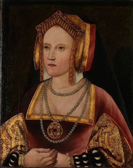     Katherine of Aragon,    by Unknown artist,    circa 1520,    NPG L246,    © National Portrait Gallery, London.  By permission of the Archbishop of Canterbury and the Church Commissioners; on loan to the National Portrait Gallery, London