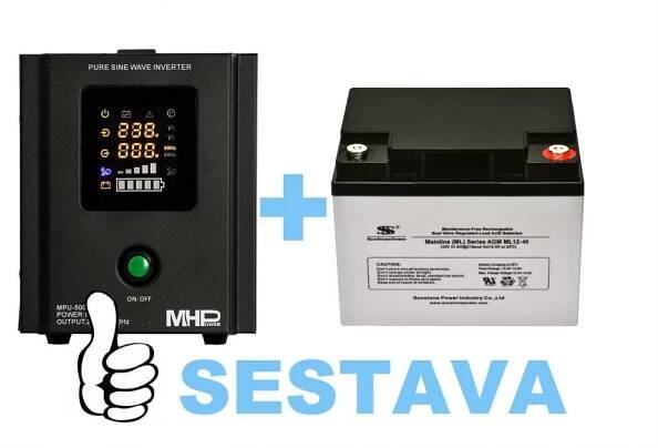 Záložní zdroj MPU-500-12 + baterie ML12-40