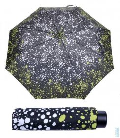 Deštník skládací Mini Hit 700065PCZ-26 černá + bílá + zelená, derby