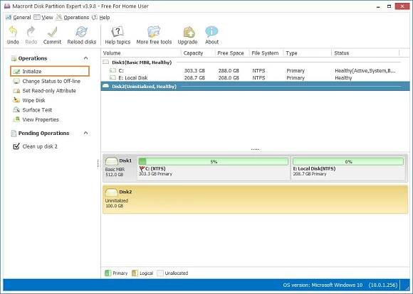 Main interface