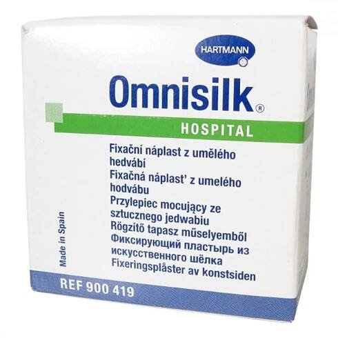 Náplast Omnisilk bílé hedvábí 2.5cmx9.2m/1ks