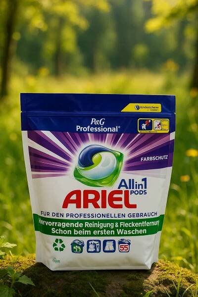 Ariel Professional gelové kapsle All-in-One Color 55 dávek - profi Qualität | NěmeckýEshop.cz