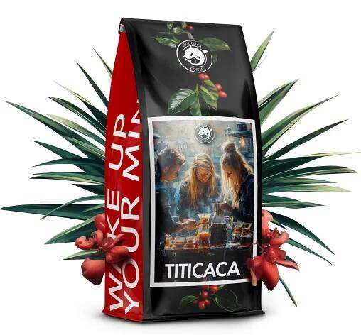 Káva zrnková 1kg TITICACA 100% Arabica Čerstvě pražená Blue Orca + DÁREK Druh kávy arabica