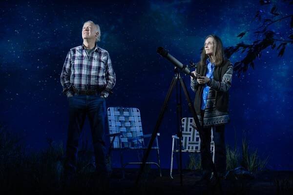 Lisa Emery and Reed Birney in LUNAR ECLIPSE. Photo Credit: Joan Marcus
