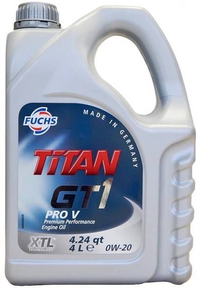 Motorový olej FUCHS TITAN GT1 PRO V 0W20 4l Volvo VCC RBS0-2AE Volvo VCC RBS0-2AE, 987654318