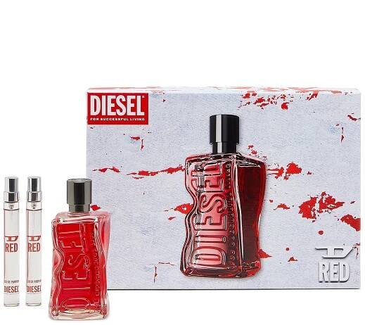 Diesel - D RED EDP 100 ML & 10 ML &10 ML SPRING SET 25 LF576600, Man's D Red gift set in Red - 1