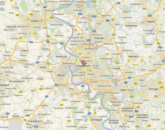 map of dusseldorf