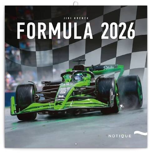 Nástěnný poznámkový kalendář 2026 Formule - Jiří Křenek | AAApapir.cz 