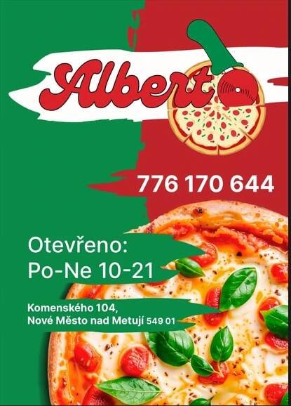 Pizza Alberto Komenského 104, 549 01 Nové Město nad Metují
