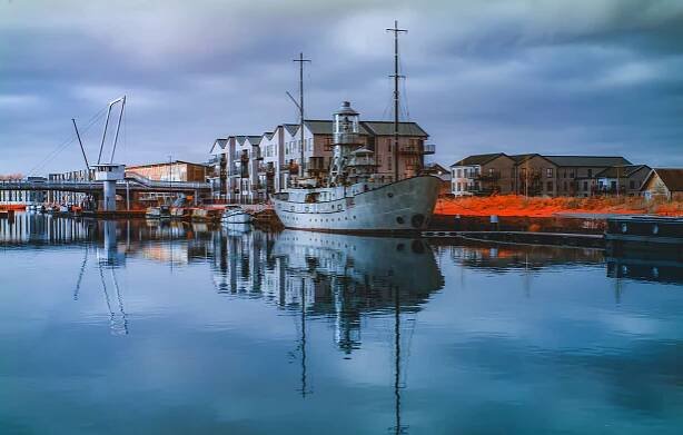 Sula Lightship moored up in the harbour