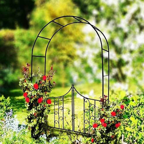 PERGOLA ZAHRADNÍ oblouk s brankou RŮŽE KVĚTY POPÍNAVÉ EAN (GTIN) 5901292696092