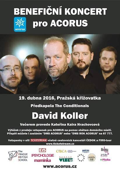Koncert Davida Kollera pro Acorus v Pražské křižovatce - Vize 97
