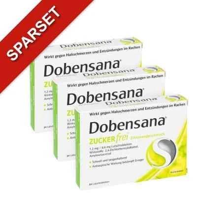 Dobensana Zuckerfrei Zitronengeschmack 1,2mg 0,6mg 3x24 Pck von Reckitt Benckiser Deutschland GmbH PZN 08100121