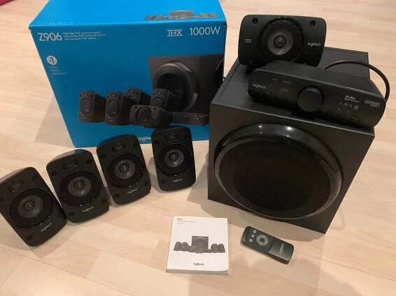 Reproduktory Logitech Z906 THX 1000W jako nová minimálně použité