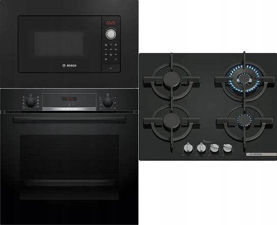 Sada BOSCH HBA534EB3 + BFL623MB3 + PPH6A6I10 Černé Sklo pro domácí spotřebiče