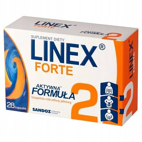 PROBIOTIK STŘEVNÍ MIKROFLÓRA LINEX FORTE 28 KAPSLÍ.