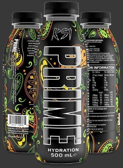 Limited edition and UK exclusive Prime Hydration Drink's KSI flavor