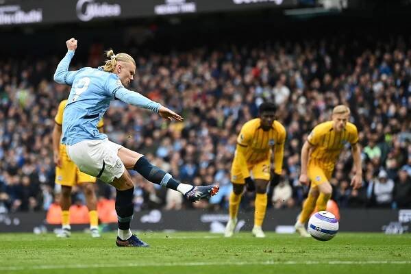 Haaland is City's second-highest penalty scorer in the Premier League with 17