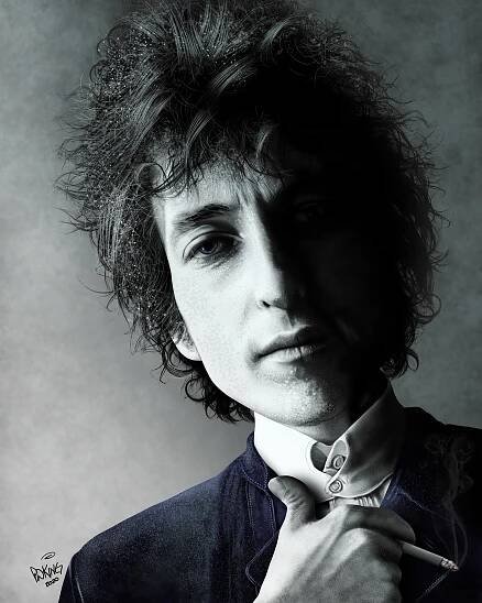 Bob Dylan 1966 Caricature