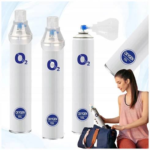 INHALAČNÍ KYSLÍK V PLECHOVCE 99% 15 L 3 KUSY + LÉKAŘSKÁ MASKA OXYMED 24