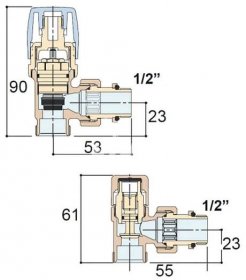 CORDIVARI Cordivari - Pripojovací ventil, pripojenie meď, chróm 5991990311165