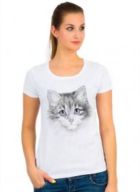 Obrázek 1 produktu Dámské tričko Fialovooká kočka