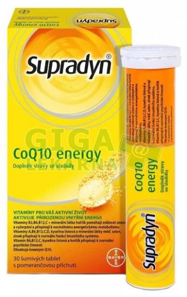 Supradyn CO Q10 Energy 30 šumivých tablet - GigaLékárna.cz