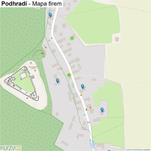 Podhradí - mapy | Kurzy.cz