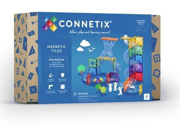 Connetix - Magnetická stavebnice - rozšiřující sada - kuličková dráha 66 dílů - Chytrá Opička