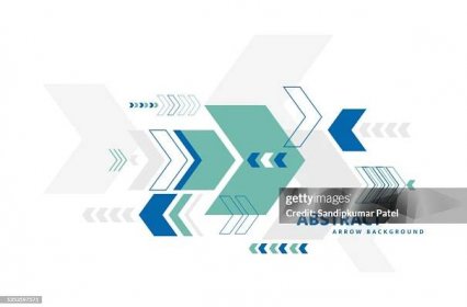Trendy abstract background. Composition of arrow shapes.