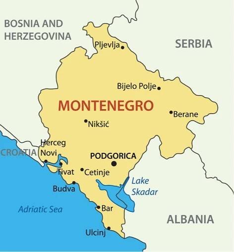 Map of Montenegro