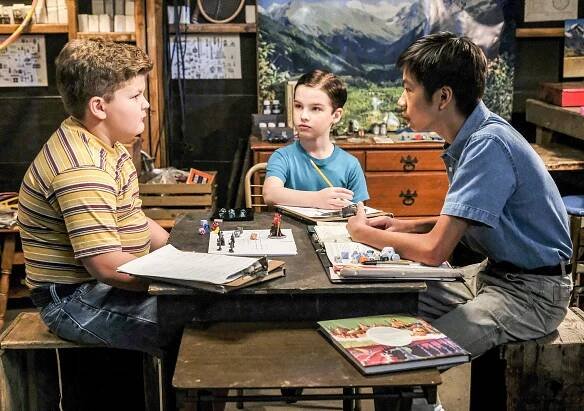 Malý Sheldon - Démoni, nedělní škola a prvočísla - Z filmu - Wyatt McClure, Iain Armitage, Ryan Phuong