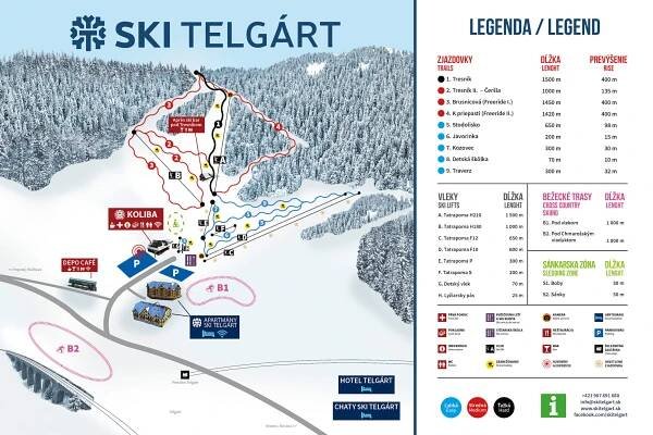 Mapa strediska - Ski Telgárt