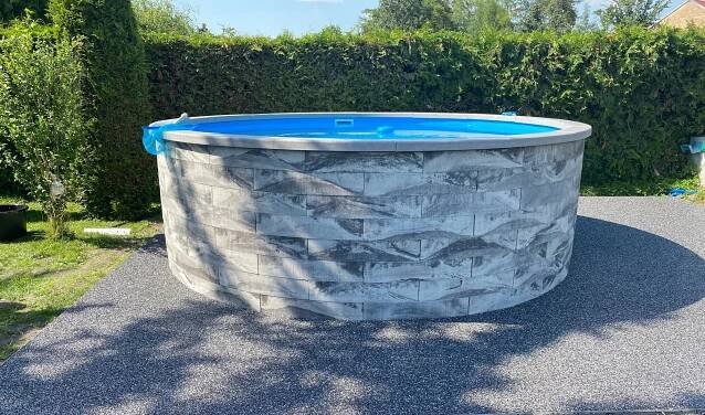 Kruhový bazén StoneSystem řezaný kámen 3,9 x 1,2m | Bazény StoneSystem