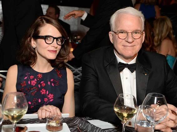 Anne Stringfield (L) and honoree Steve Martin attend the 43rd AFI Life Achievement Award Gala